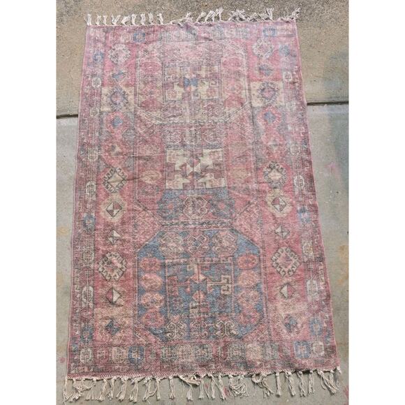 Urban Outfitters Akara Brushed Rug Fringe 3 x 5 Feet Rug - Picture 3 of 6